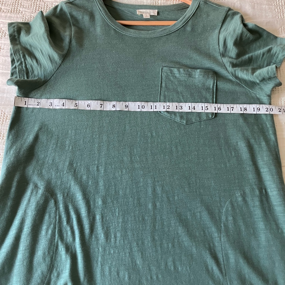 COTTON BLEU Sage Green Boxy Cotton Dress Size S (could fit M) - Picture 6 of 11